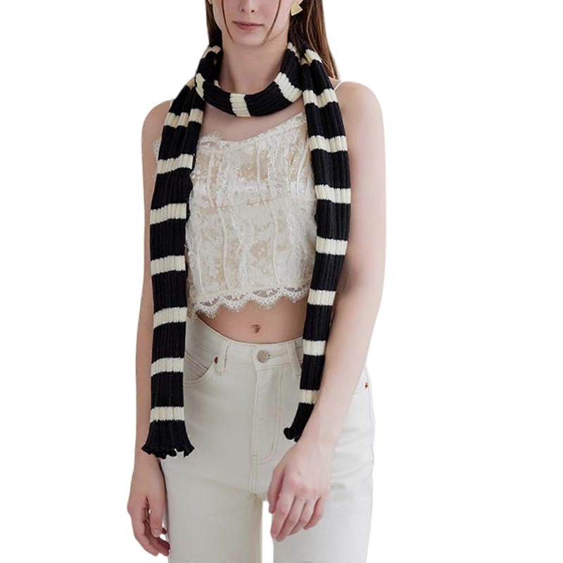 Elegant Multipurpose Scarf Sophisticated Girls Scarf Punk Decorative Scarf for Men and Women  Black | Fruugo SG