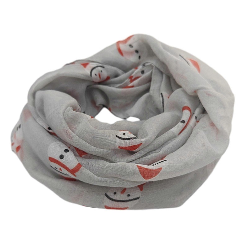 Fashion Christmas Theme Scarf for All Age Unisex Christmas Printing Scarf Neck Shawl for Celebration Party Cute Neckwrap  Light gray little sn | Fruugo SG