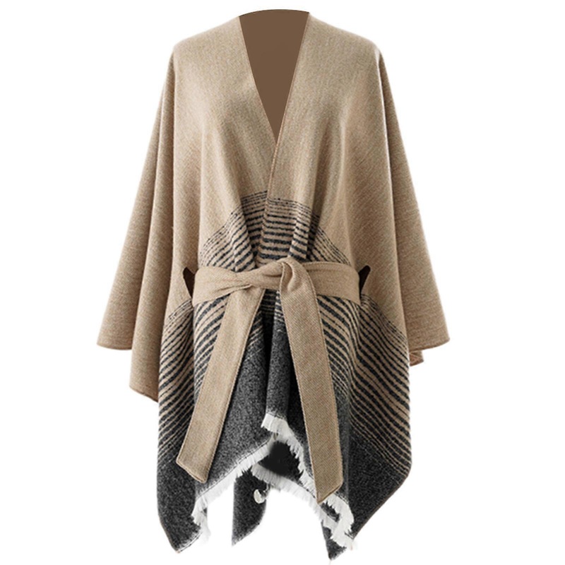 Fashion Ponchos Autumn Winter Capes Trendy Short Ponchos Women Fashion Ponchos for Autumn and Winter  khaki | Fruugo SG