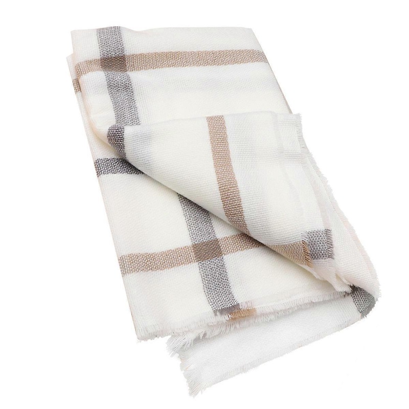 Fashion Scarf for Women Imitation Cashmere Scarf for Women Autumn and Winter Wear White 1Set Thickened Rectangular | Fruugo SG