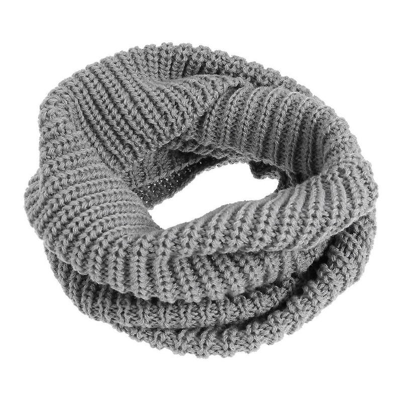 Fashion Winter Knit Scarf For Women Men Boys Girls In Light Grey 1Pcs | Fruugo SG
