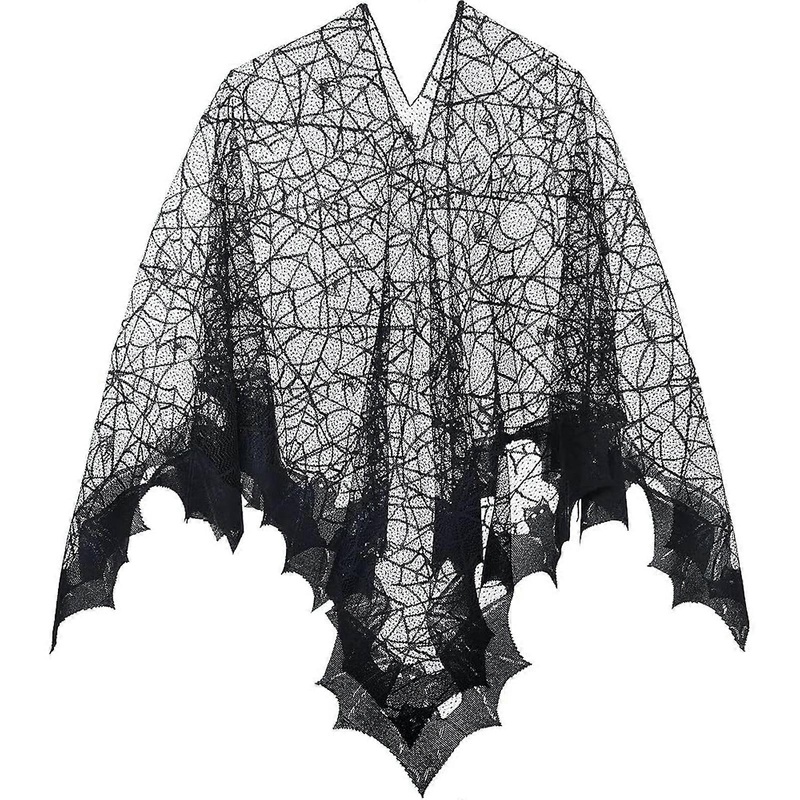 Halloween Party Long Shawl Proms Shawl Cobweb Spiders Shawl for Party for Women and Girls in Theme Proms Costume  Black | Fruugo SG