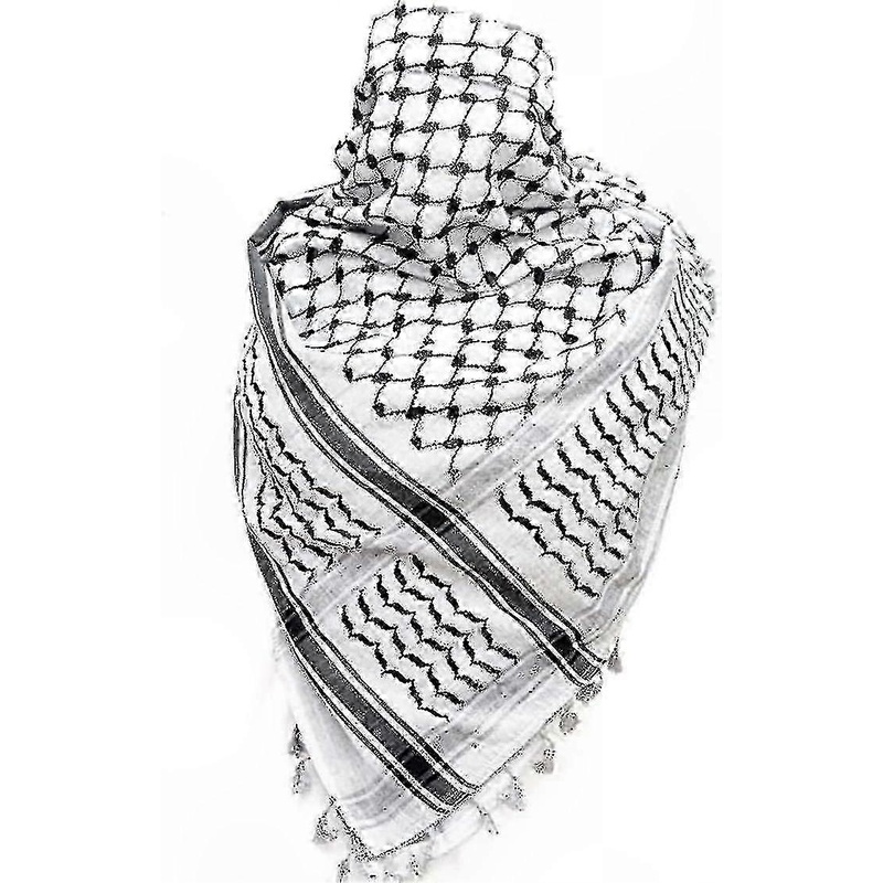 Middle Eastern Traditional Shawl with Tassels Houndstooth Pattern Keffiyeh Wrap | Fruugo SG