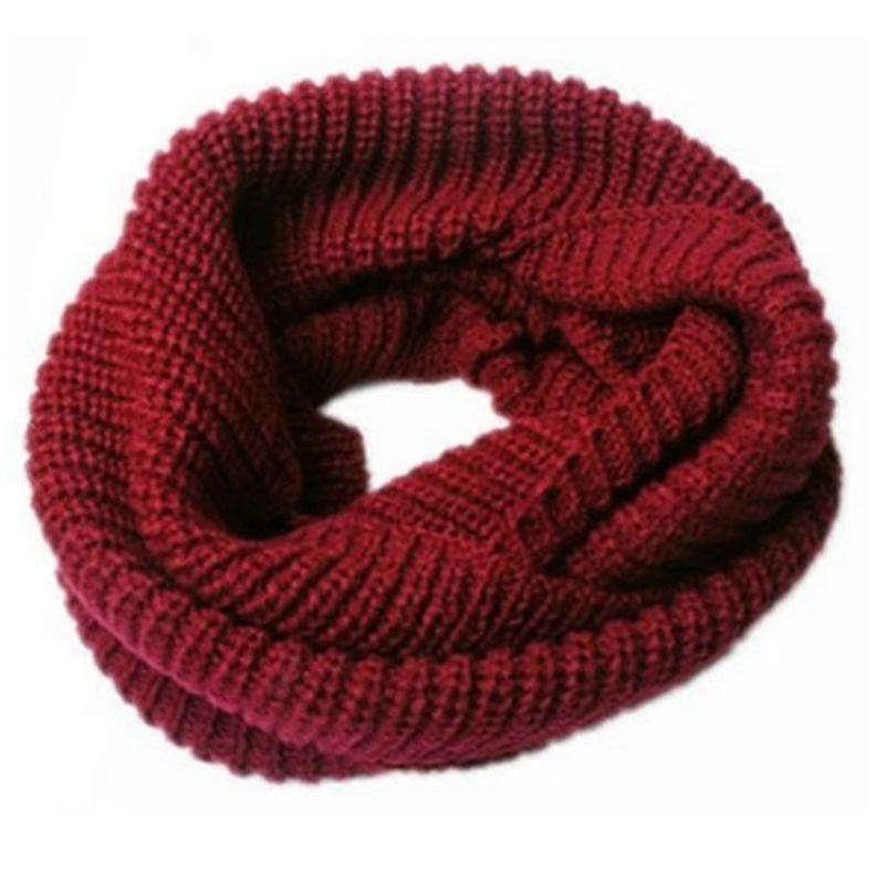 Unisex Winter Warm Infinity 2 Circle Cable Knit Cowl Neck Long Scarf Shawl Cloak | Fruugo SG