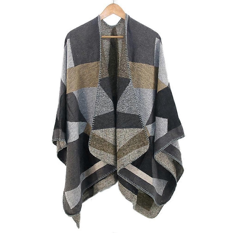Warm Shawl Scarf Open Front Poncho Winter Cardigant for Lady | Fruugo SG