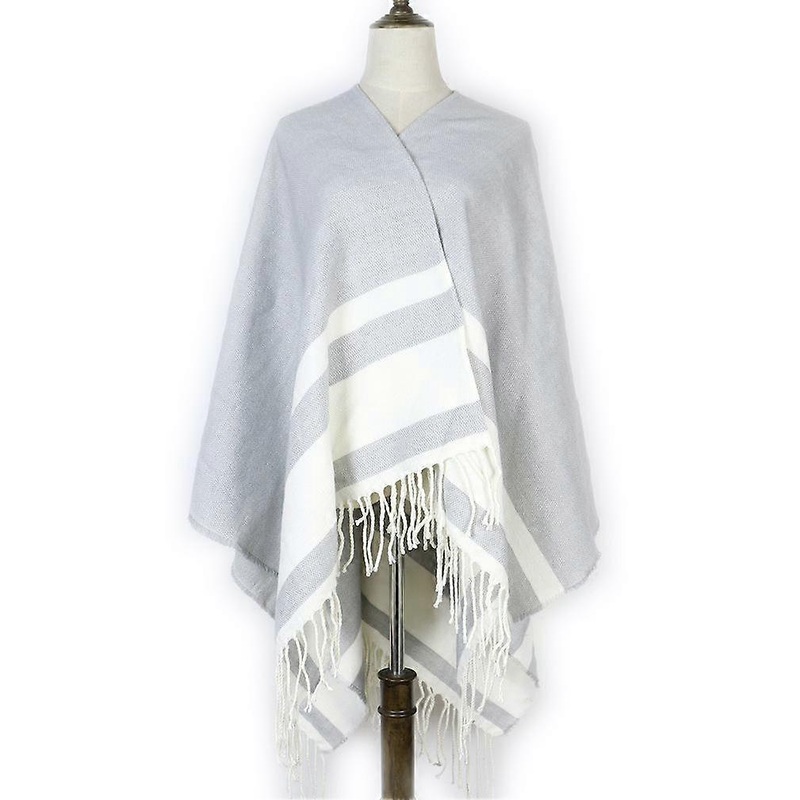 Warm Shawl Scarf Open Front Poncho Winter Cardigant with Tassel for Lady | Fruugo SG