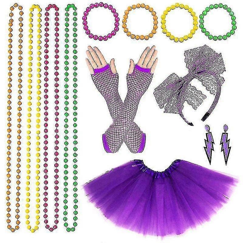 Women 80s Fancy Dress Retro Party Costume Set | Fruugo SG