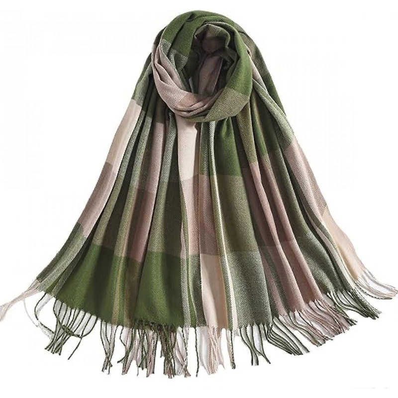 Womens Long Lightweight Blanket Scarf Cashmere-like Warm Plaid Tassel Scarves for Fall Winter Accessory Gifts Travel | Fruugo SG