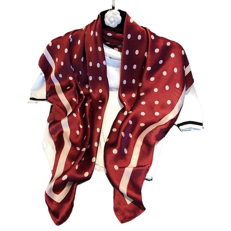 90x90cm Fashion Color Matching Printed Scarf Women Silk Satin Hijab Scarf Luxury Square Shawl Headband Bandanas Turban for Head Wrap Scarves for | Fruugo SG