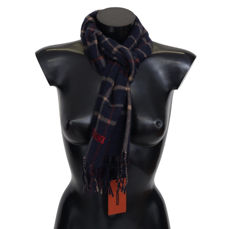 Black Checkered Unisex Neck Wrap Fringes Scarf | Fruugo SG