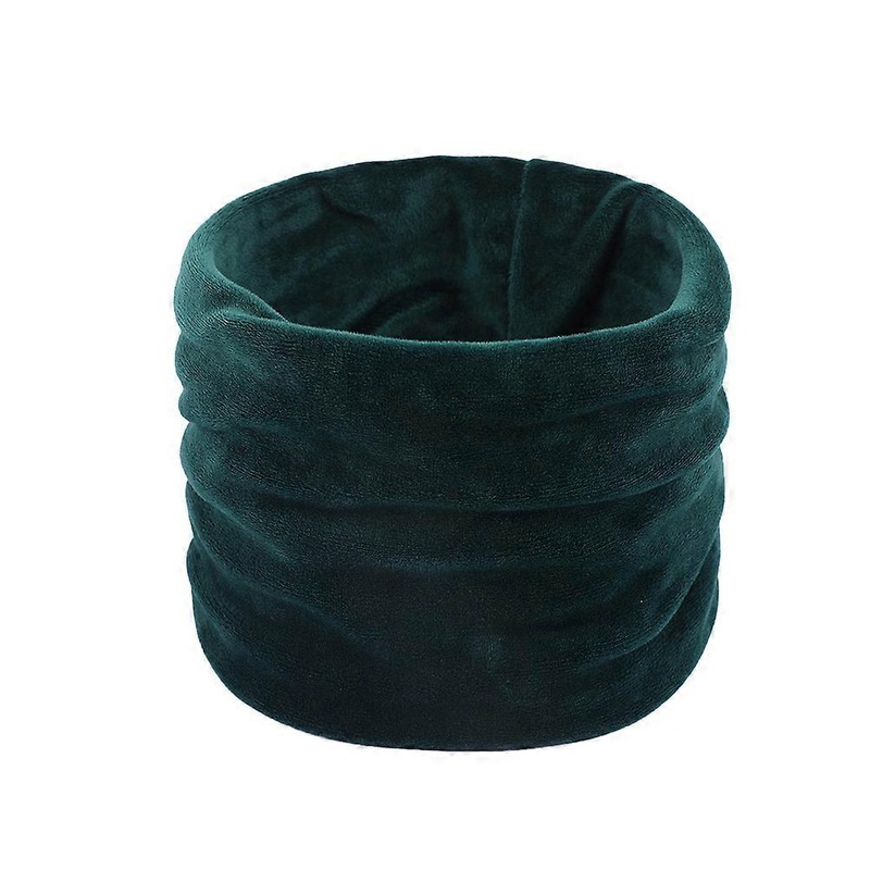 Cold Protection Windproof Circle Collar Scarf For Outdoor Winter Use In Dark Green 1Set | Fruugo SG