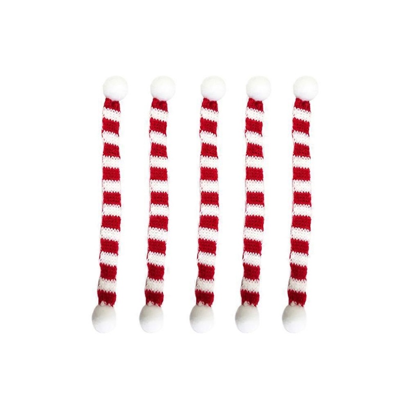 Diy Knitted Scarf Fashionable Neckwear For Women Outdoor Warm Striped Red White 5Pcs | Fruugo SG