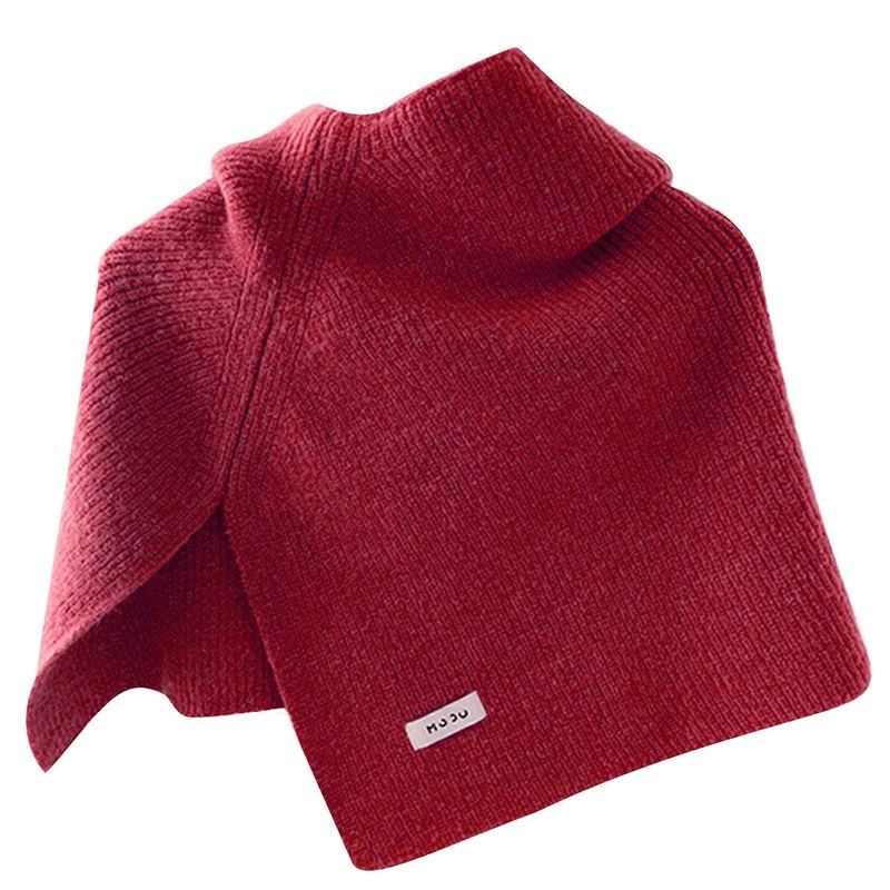 Elegant Solid Color High Neck Scarf for Women Split Winter Warm Oversized Shawl Shoulder Wrap Knitted Capelet Ponchos  Red | Fruugo SG