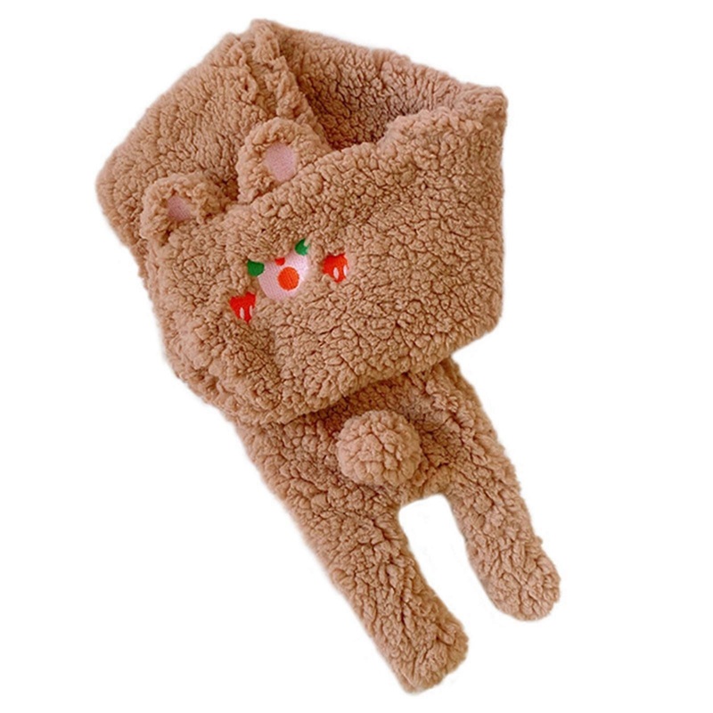 for Cross Scarf Rabbit Scarf Bunny Fleece Neck Warmer Bear Ear Scarf Neckerchief Scarfs For Women Solid Color  Chacha bear collar | Fruugo SG