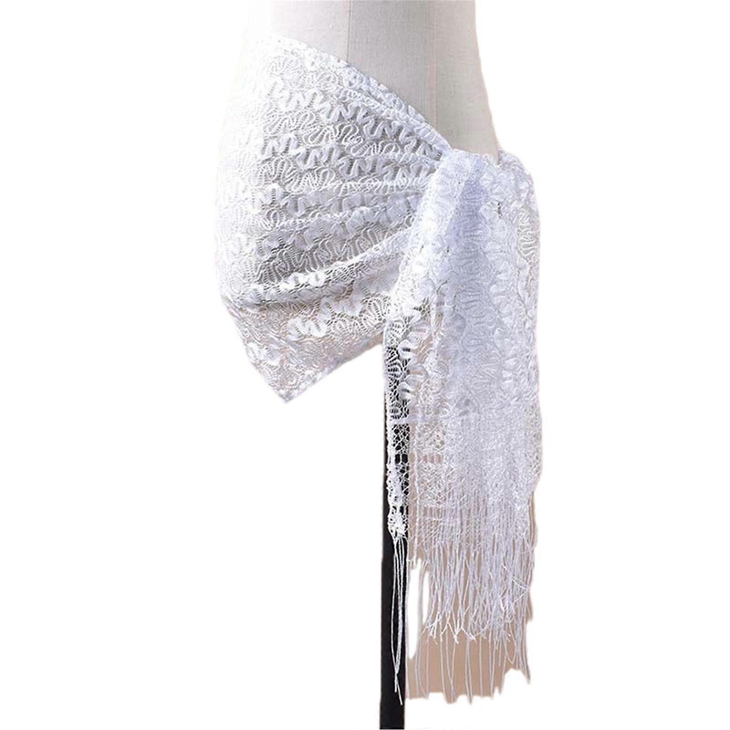 Fringed Soft Exotic Neck Wrap Soft Lace Scarf Neck Guard Woman Shawl Neck Gaiter for Women Girl Thick Lace Scarf  White | Fruugo SG