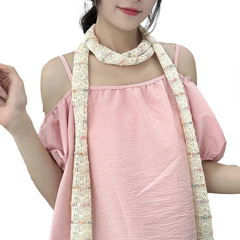 Lovely and Stylish Scarf Soft Dacron Polyester Long Scarf 200cm Adds a Popof Color to Any Outfit  White | Fruugo SG