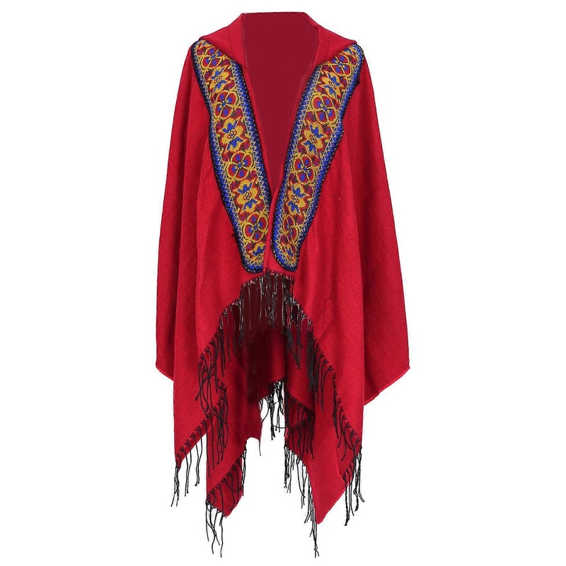 Minimalists Sunscreen Shawl Handmade Embroidered Shawl Traditional Retros Shawl for Female Fashion Statement  Red | Fruugo SG