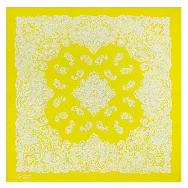 Paisleys Pattern Headscarf Large Square Head Scarf Bandana Styles Headscarf for Casual Wear  Yellow | Fruugo SG