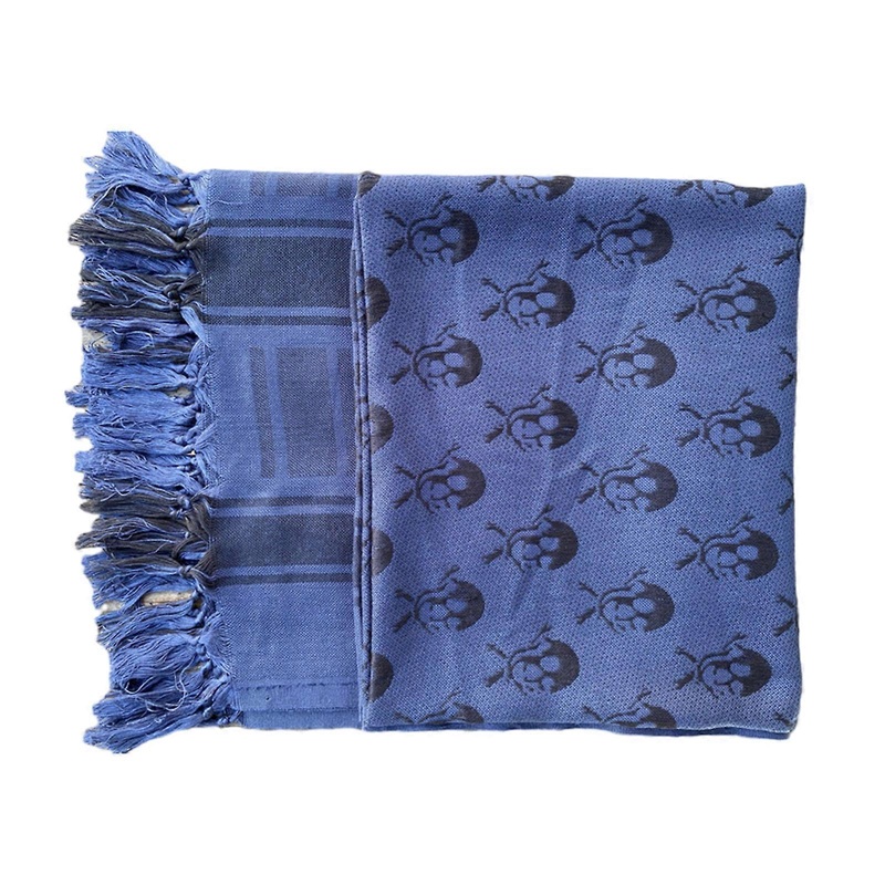 Religious Male Shemagh Scarf Arab Scarf Outdoor Tactically Turban Multi Purpose Head Wrap Cycling Dustproof Kerchief  skull blue | Fruugo SG