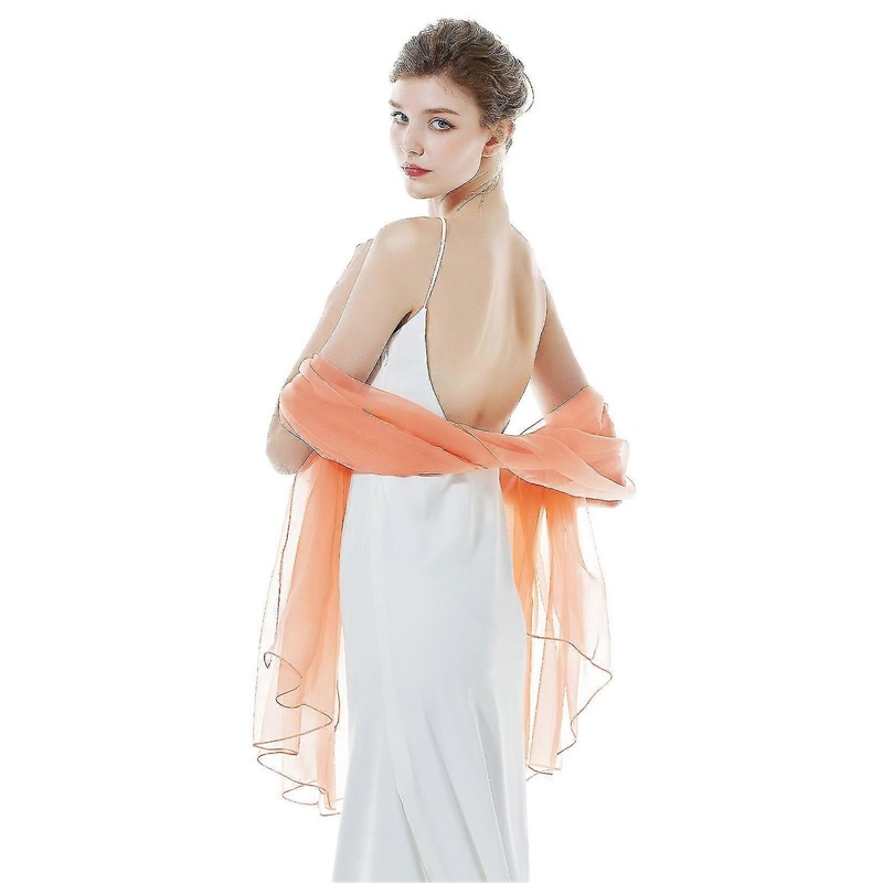 Shawlswrapsforwomenweddingevening Partybride Bridesmaid Lightweight Silky Solid Scarves Summer Sheer Large Bikini Cover Up | Fruugo SG