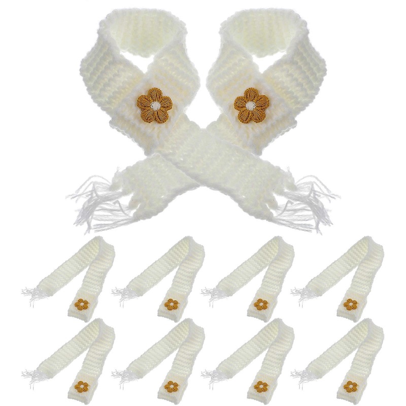 Tiny Craft Scarf Decorative Adjustable Mini Scarf For Diy Lovers And Craft Enthusiasts White Cotton 22.00X2.50X0.10cm 10Pcs | Fruugo SG