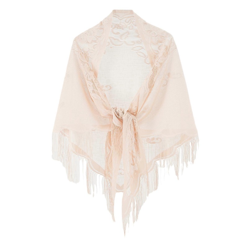 Woman Triangle Shawl Wedding Party Floral Pattern Scarf Soft Lightweight Scarf for Hot Weather Sunproof Supplies  Beige | Fruugo SG