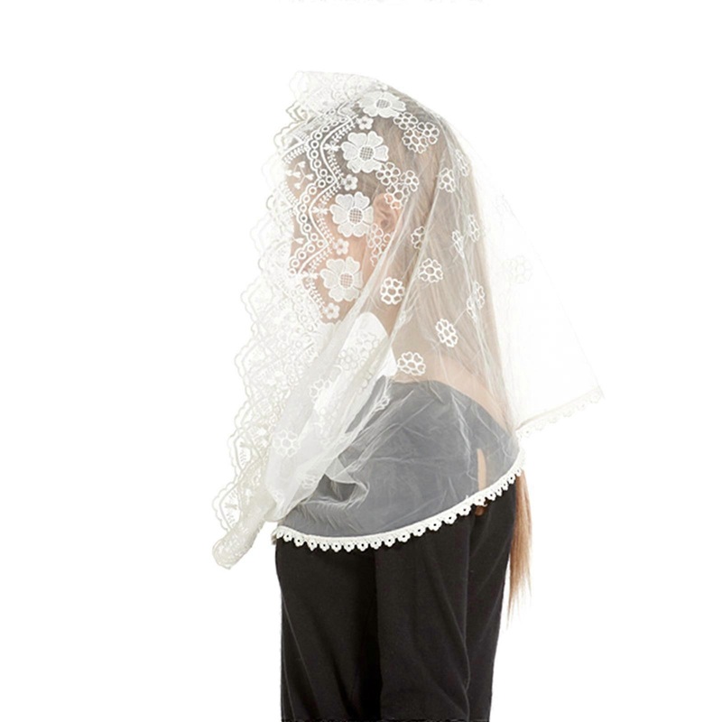 Woman Triangle Shawl Wedding Party Floral Pattern Scarf Soft Lightweight Scarf for Hot Weather Sunproof Supplies  White | Fruugo SG