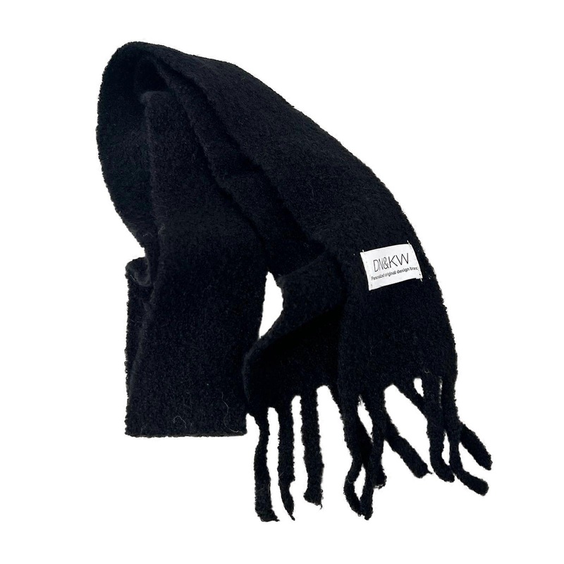 Women Harajuku Scarf Winter Thin Scarf Lady Maillard Styling Scarf Casual Travel Shopping Taking Photo Scarf for Teens  Black | Fruugo SG