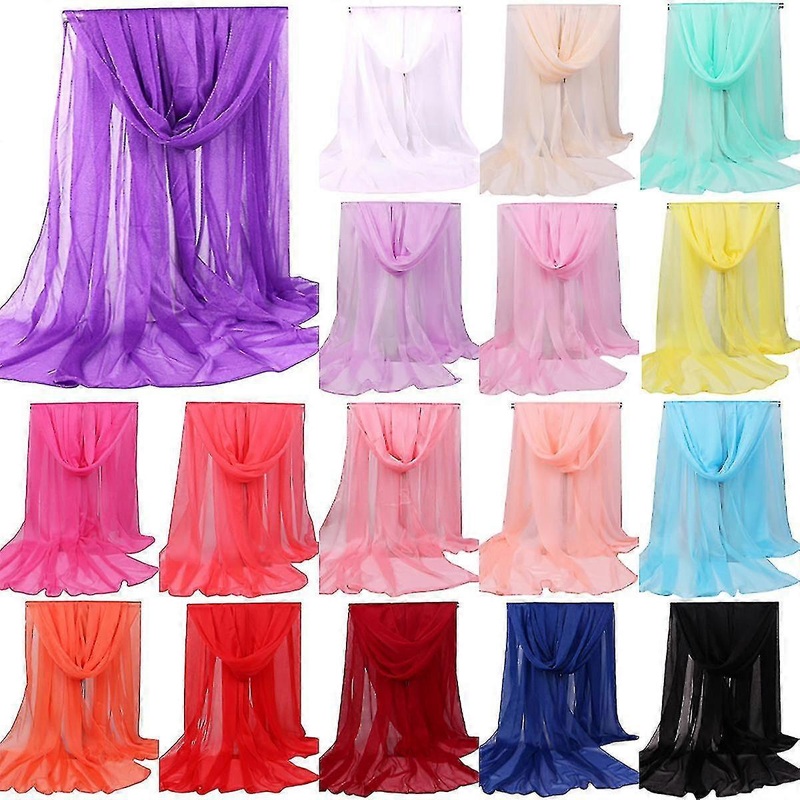 Womens Long Softy Wrap Shawl Chiffon Silk Casual Scarf Scarves Stoles | Fruugo SG