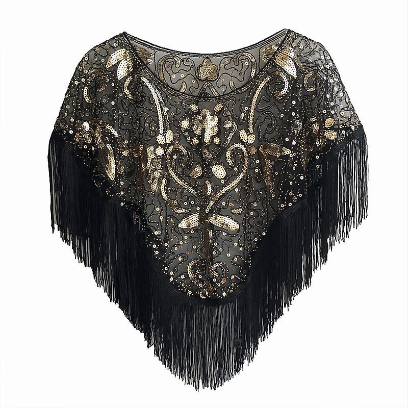 1920s Womens Shawl Wraps Sequin Beaded Bridal Shawls Flapper Evening Cape | Fruugo SG