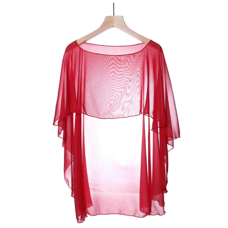 Breathable Seethrough Beach Cover Up Scarf Shawl With Flared Sleeves Sun Protective Shoulder Wrap For Outdoor Activity  Red | Fruugo SG