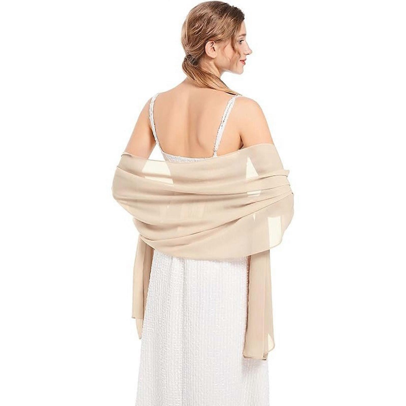 Dreamy Wedding Tippet Light Weight and Comfortable Shawl Soft Long Flaring for Outdoor Activity and Stylish Looks  Champagne | Fruugo SG