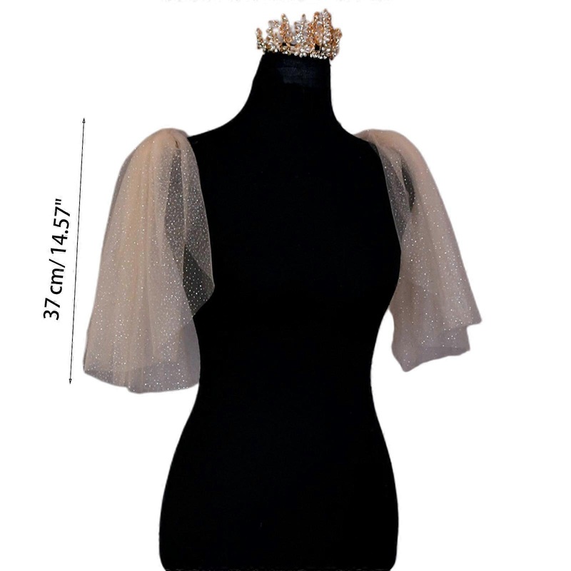 Elegant Women Pleated Tulle Sheer Wrap Wedding Bridal Shinning Shoulder Stole Elegant Formal Shawl with Gilding Design  White | Fruugo SG