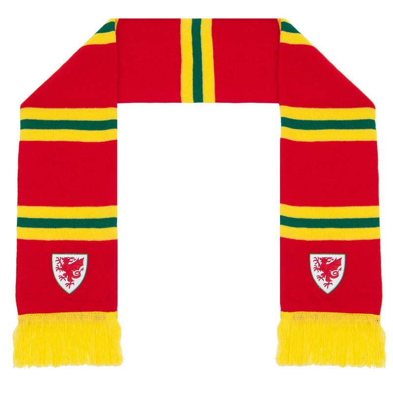 FA Wales Scarf Retro Bar Official FAW Football Gift Red Yellow Green | Fruugo SG