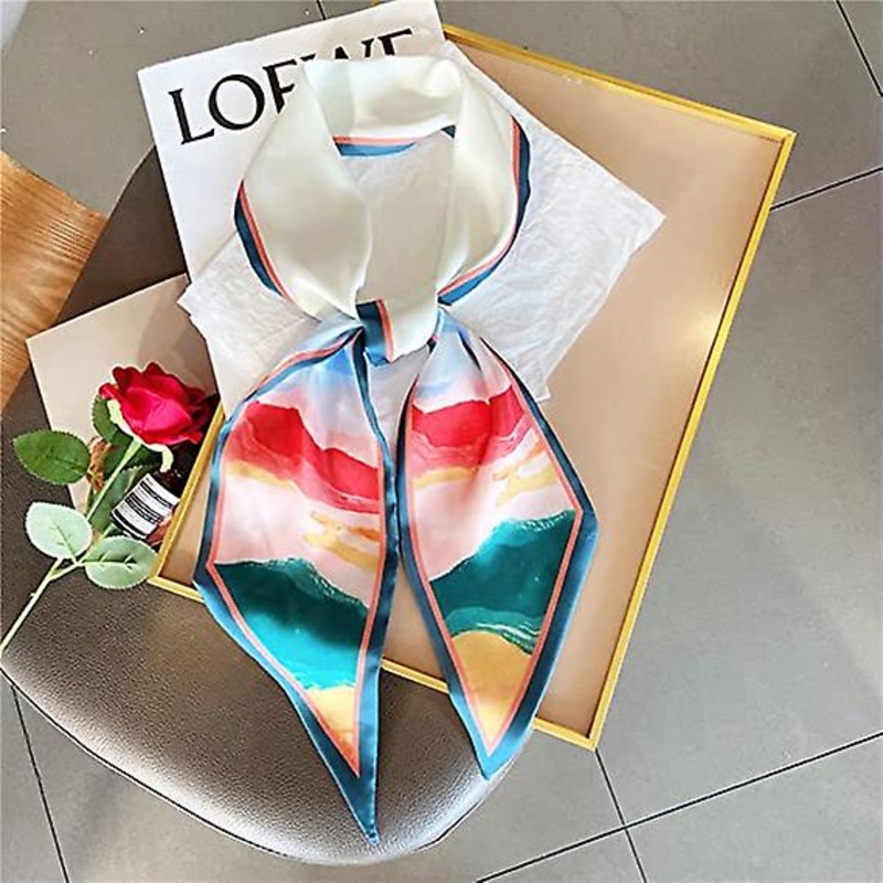 Fashion Hair Scarf For Women Lightweight Silk Feeling Head Scarves Square Bandanas 27.5 27.5 Inches | Fruugo SG