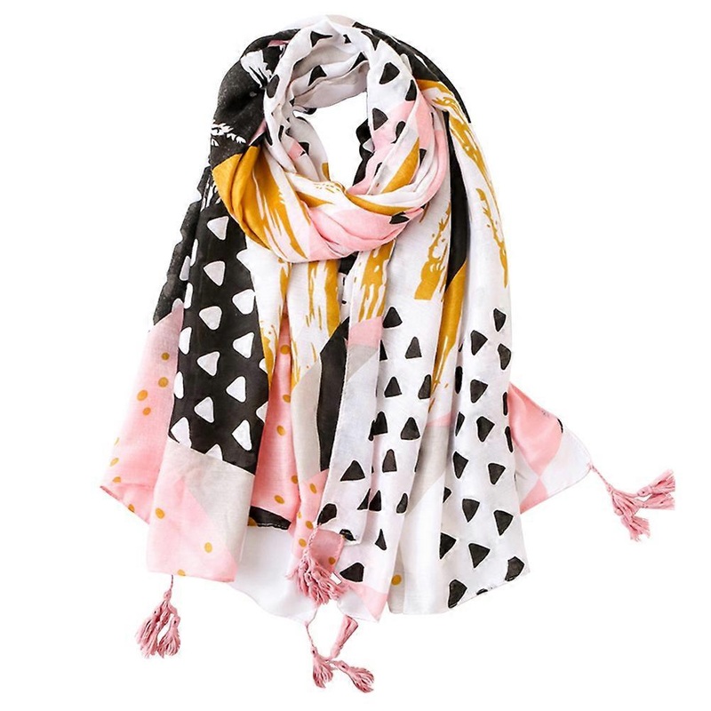 Fashion Scarf Women Geometric Pattern Neckerchief Winter Wear Warmth 180x90cm Linen 1Pcs | Fruugo SG