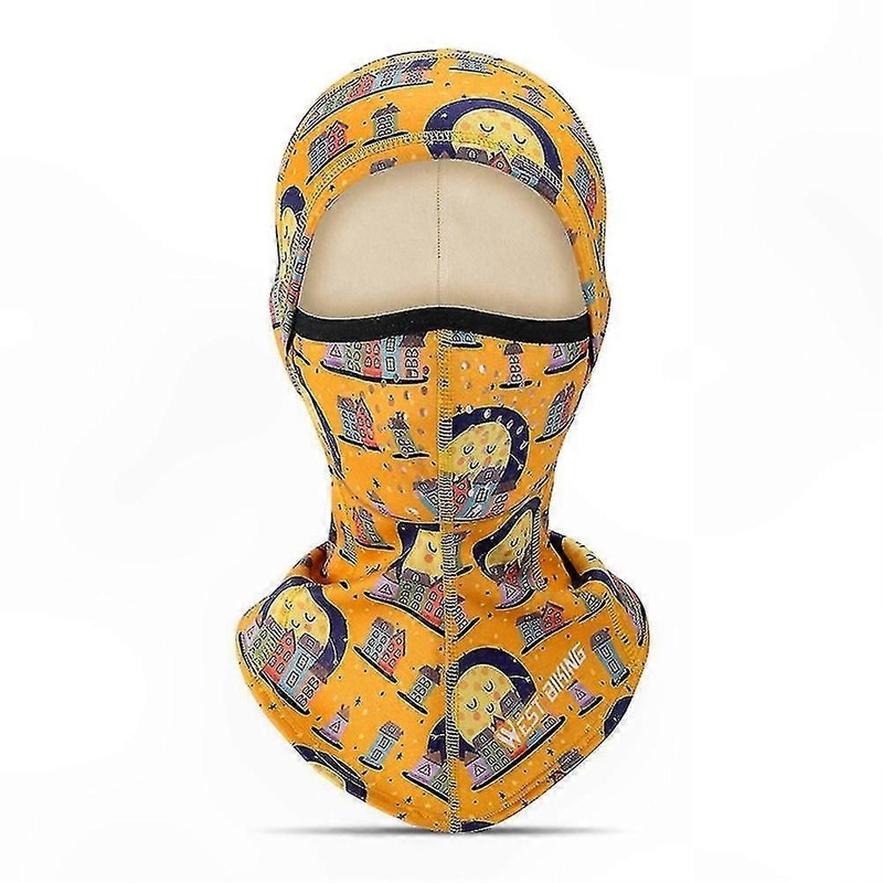 Kids Winter Fleece Hooded Scarf with Neck Warmer and Face Cover, Yellow | Fruugo SG