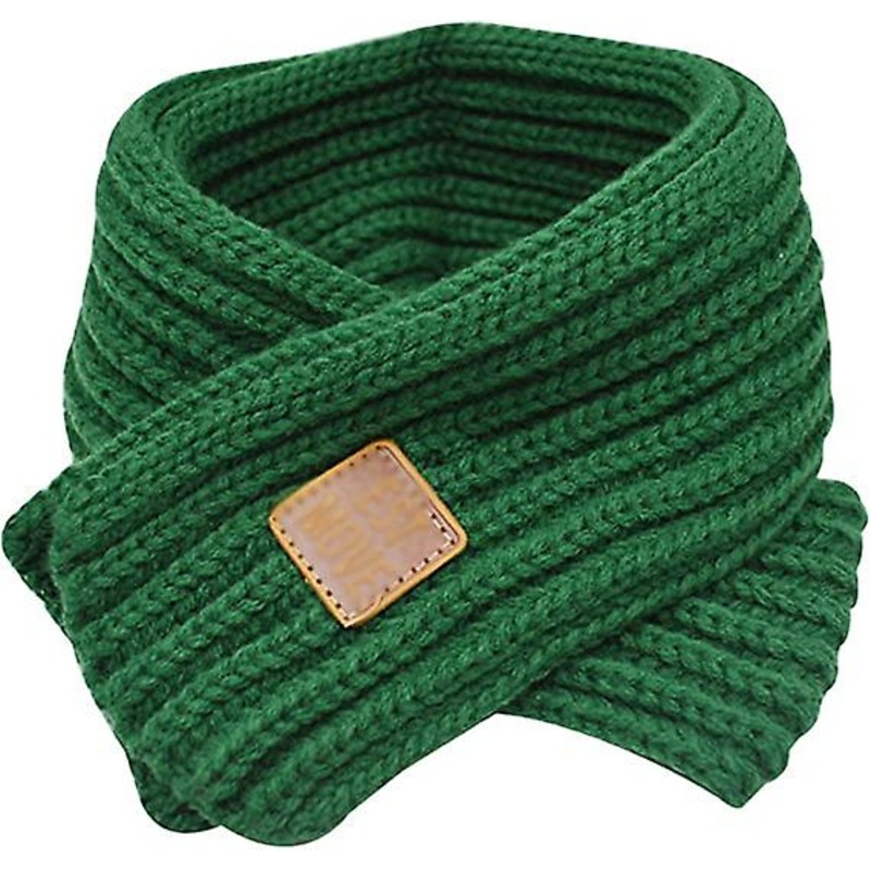 Knitted Scarf Winter Warm Neck Warmer Boys Girls Solid Color Scarf | Fruugo SG