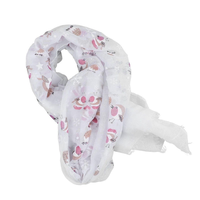 Neck Scarf For Women Delicate Scarf Christmas Snowflake Bird Pattern 1Set | Fruugo SG