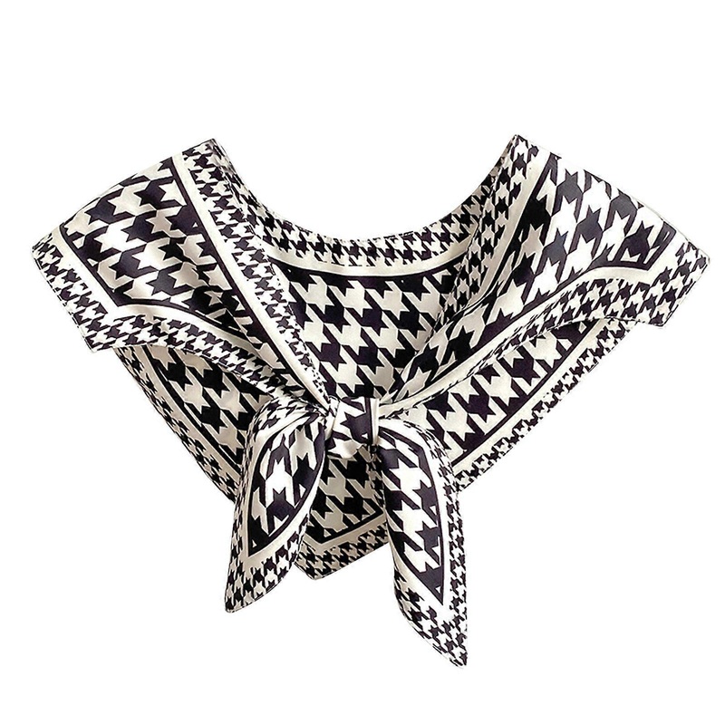 Polka Dot Scarf For Women Simulation Silk Scarf Shawl Detachable Collar Houndstooth Scarf Floral Shawl Wrap False Collar  Large and small plov | Fruugo SG