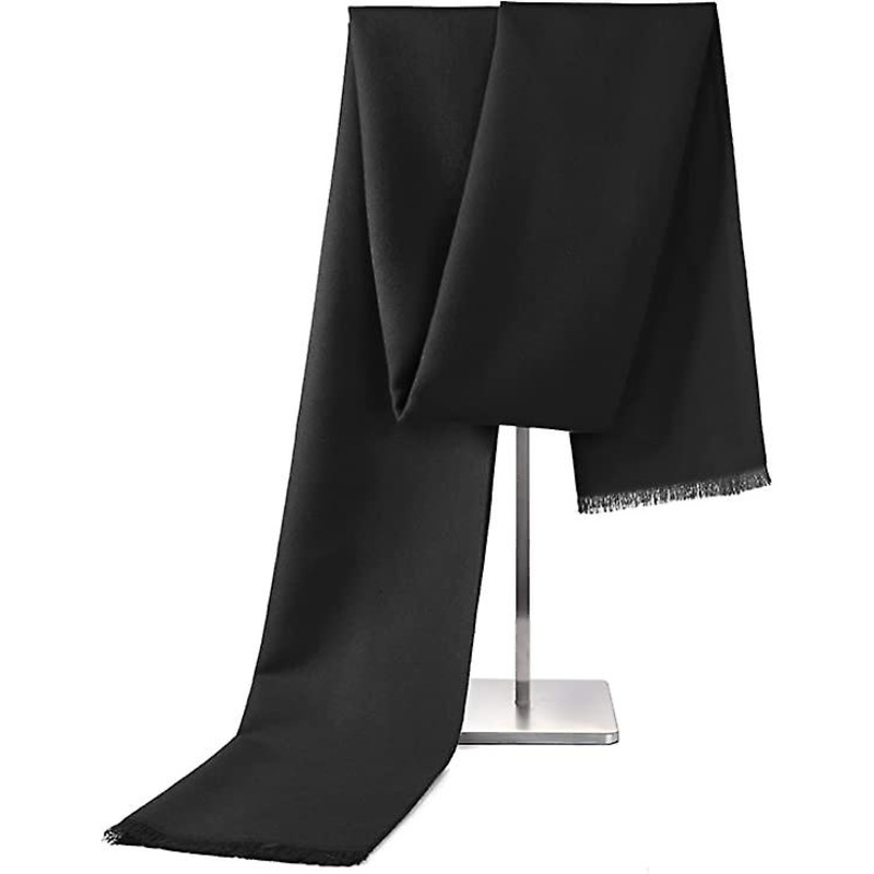 Scarf For Men Fall Winter Warm Scarves Soft Tassel Cashmere Feel Scarf | Fruugo SG