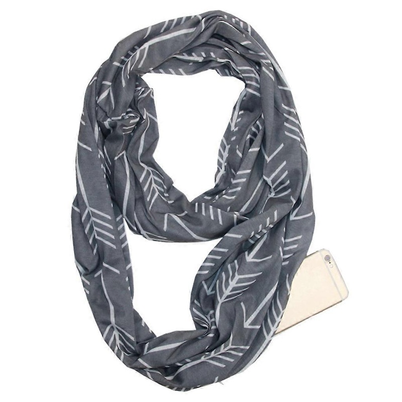 Women 180x50cm 8 Colors Convertible for Infinity Loop Scarf Geometric for Arrow  Dark Grey | Fruugo SG