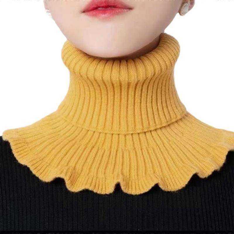 Women Elastic Fake Collar Knitted False Collar Blouse Turtleneck False Collar Detachable Dicky Collars Neck Warmer  Yellow | Fruugo SG