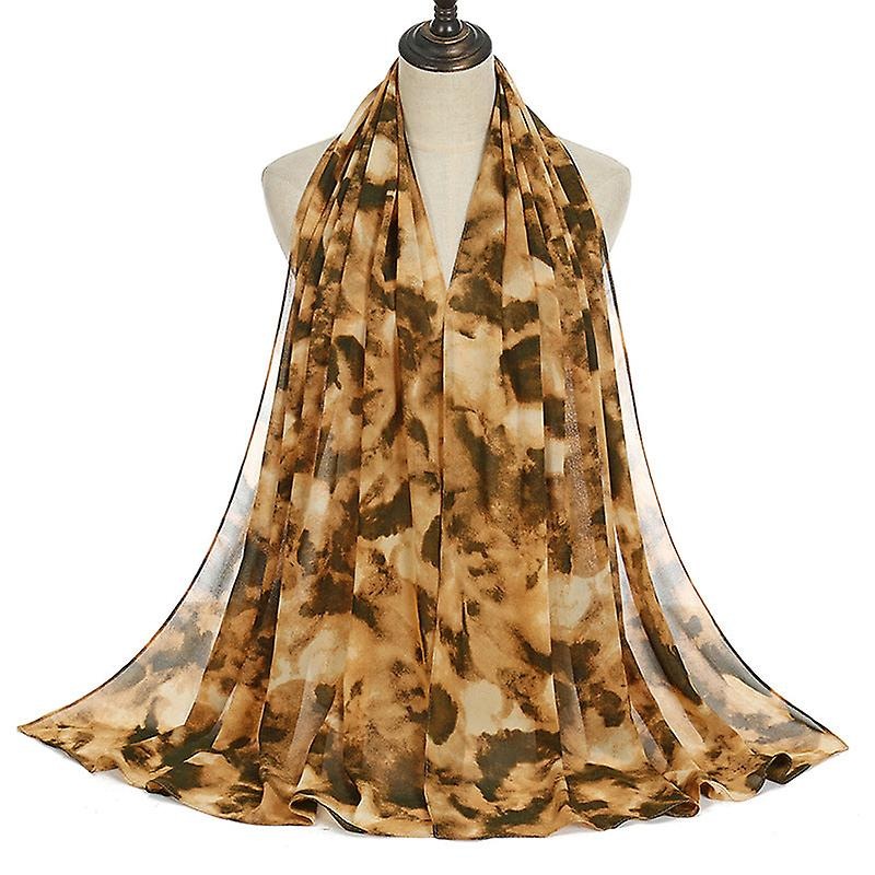 Women Scarf Shawl 2022 Spring And Autumn Pearl Chiffon Tie-dye Printing | Fruugo SG