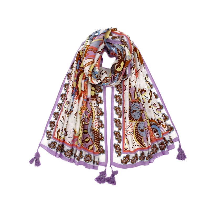 Women Scarf Shawl 2022 Spring Summer Retro Sun Protection Tassel Casual | Fruugo SG