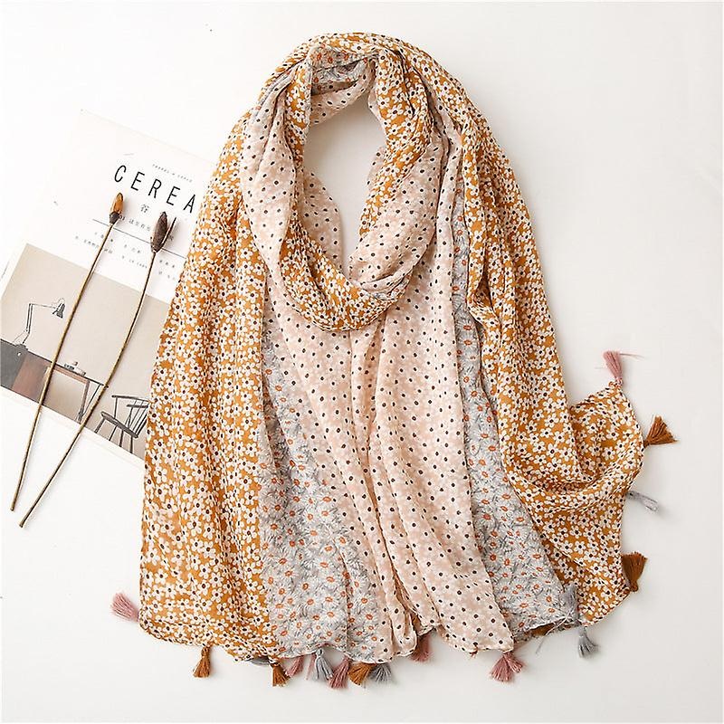 Women Scarf Shawl 2022 Spring Summer Sun Protection Cotton Linen Tassel Casual | Fruugo SG