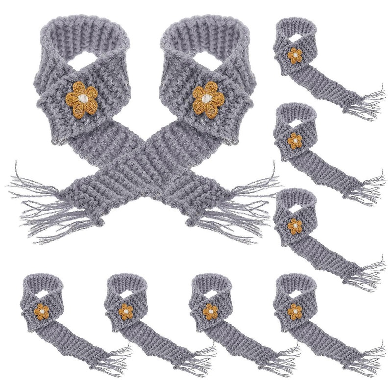 Cute Mini Scarf Decorative Adjustable Doll Scarf Grey 28.00X2.50X0.10CM 10Set | Fruugo SG