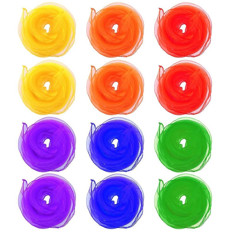 Dancing Scarves Kids Dance Performance Stage Props 63x63cm 12Pcs | Fruugo SG