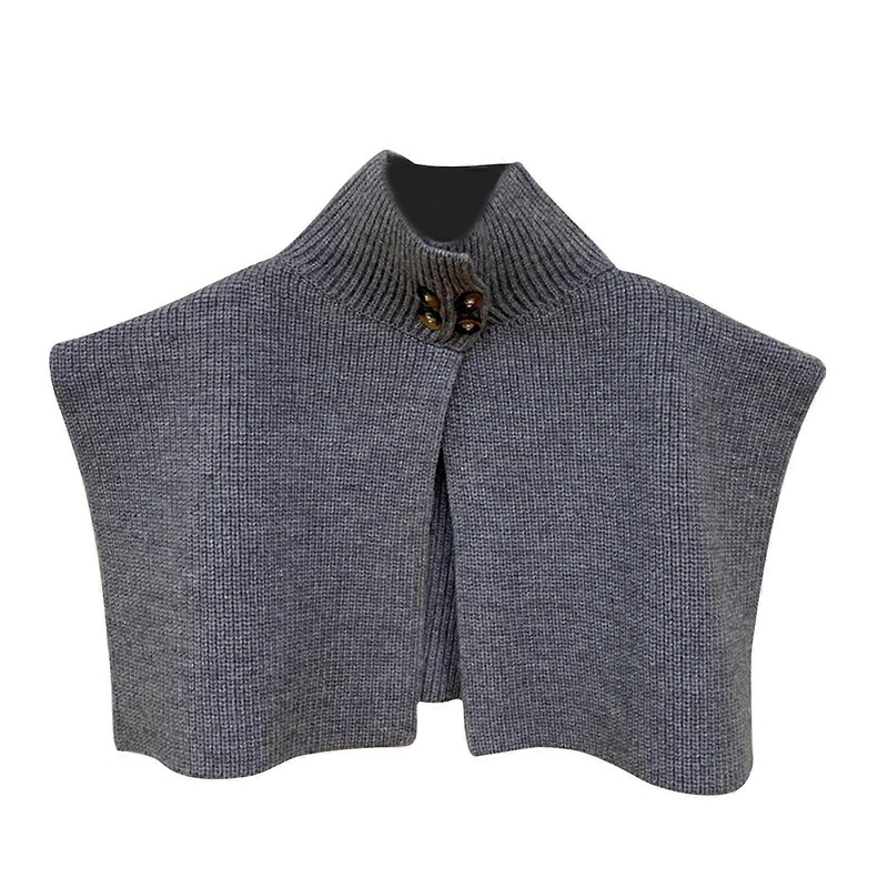Detachable Turtleneck Side Slit Vest Woman Fuzzy Turtleneck Sweater Shawl Sweater Turtleneck False Collar Dickey Collar  Gray | Fruugo SG