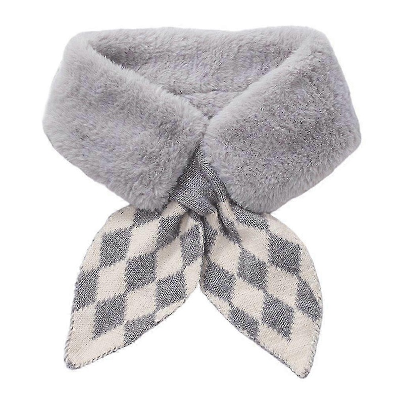 for Cross Scarf Faux Fur Collar Scarf False Collar Women Neck Warmer ScarvesGray SZRH A-YH | Fruugo SG